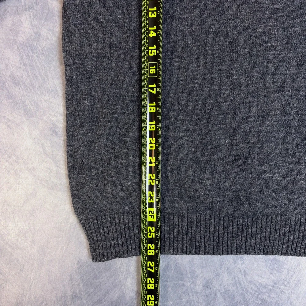 Telluride Clothing Company Sweater Mens XL Gray Fair Isle Wool Blend Elbow Patch